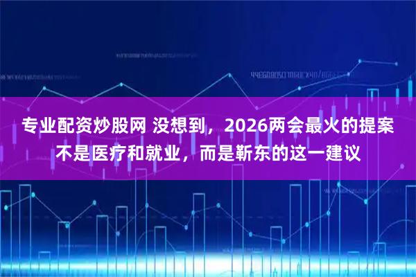 专业配资炒股网 没想到，2026两会最火的提案不是医疗和就业，而是靳东的这一建议
